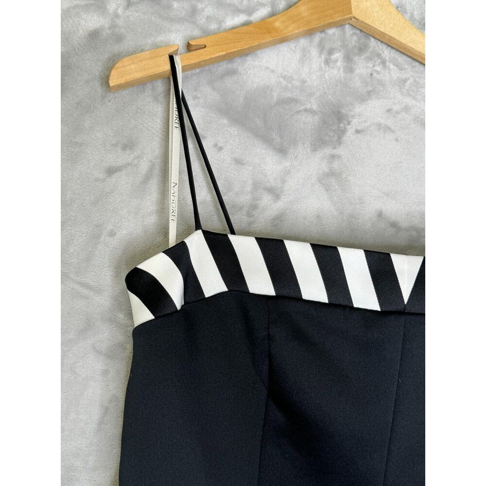Vintage Victor Costa Elegant Black Dress w/White Accents in exquisite condition - Picture 5 of 10